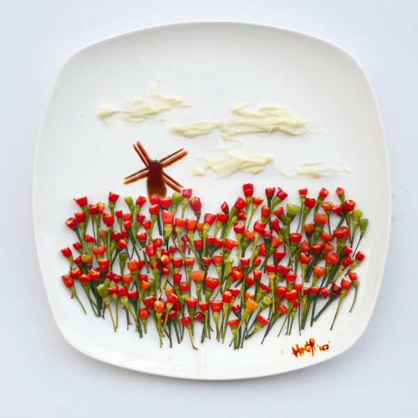 Field of tulips
