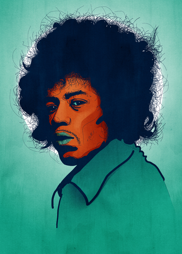 Jimi Hendrix portrait | Tobias Hall Jimi Hendrix portrait | Tobias Hall