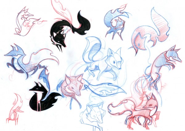 Firefox OS Brand Mascots | Early Sketches Firefox OS Brand Mascots | Early Sketches