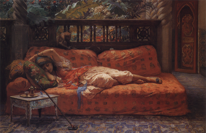 Bridgman, Frederick Arthur - The Siesta (Afternoon in Dreams) - Spanierman Gallery, New York, NY Bridgman, Frederick Arthur - The Siesta (Afternoon in Dreams) - Spanierman Gallery, New York, NY