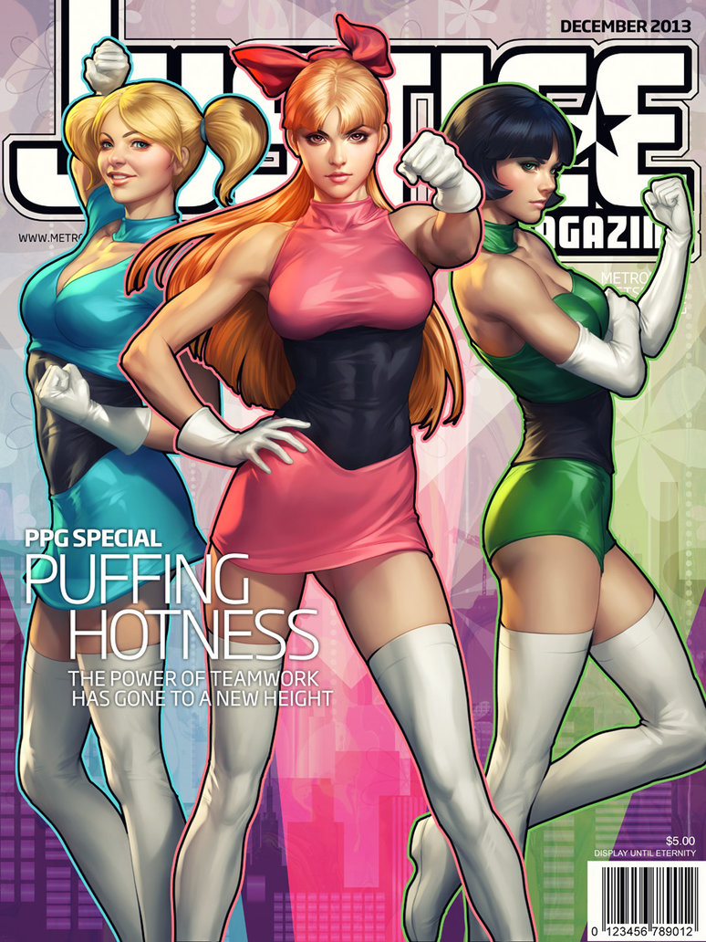 Justice Mag - Harley Quinn by Artgerm Justice Mag - Powerpuff Girls by Artgerm