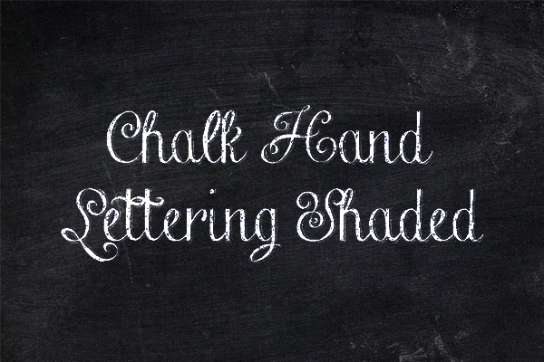 Chalk Hand Lettering Shaded Chalk Hand Lettering Shaded