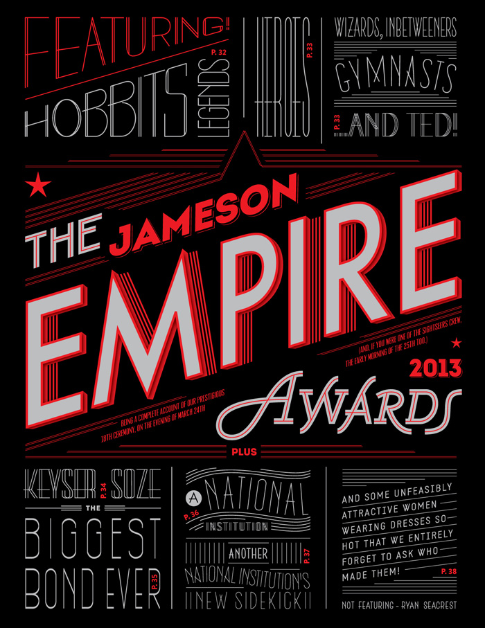 The Jameson Empire Awards | Typography and Lettering by Martina Flor The Jameson Empire Awards | Typography and Lettering by Martina Flor