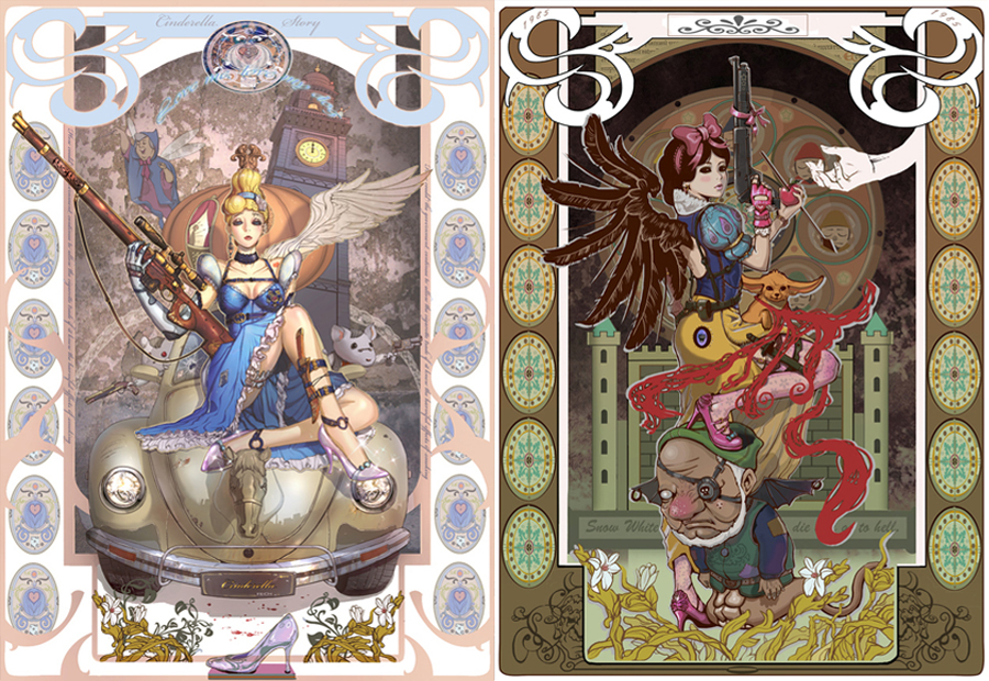 Cinderella and Snow White Steampunk by Inshoo Cinderella and Snow White Steampunk by Inshoo