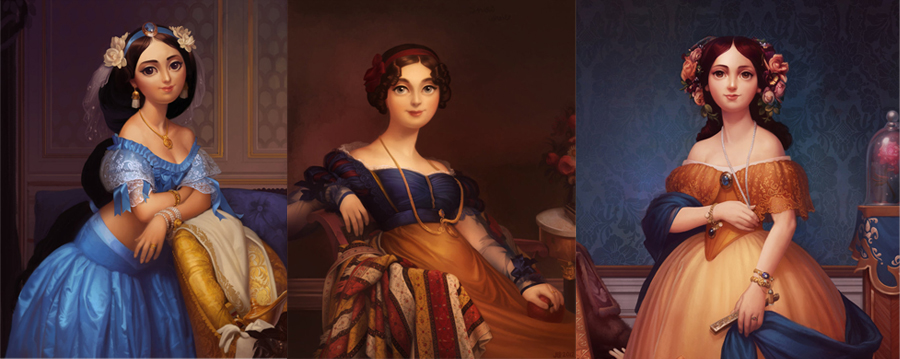 Jasmine, Snow White and Belle | Portraits by Jessica Oyhenart Jasmine, Snow White and Belle | Portraits by Jessica Oyhenart