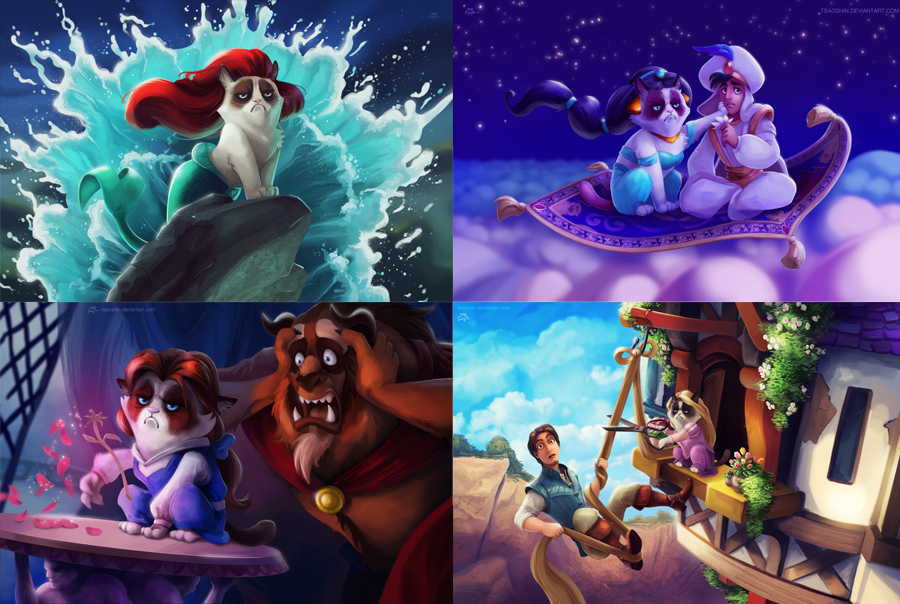 Grumpy Cat Disney Mash-up by Eric Proctor Grumpy Cat Disney Mash-up by Eric Proctor