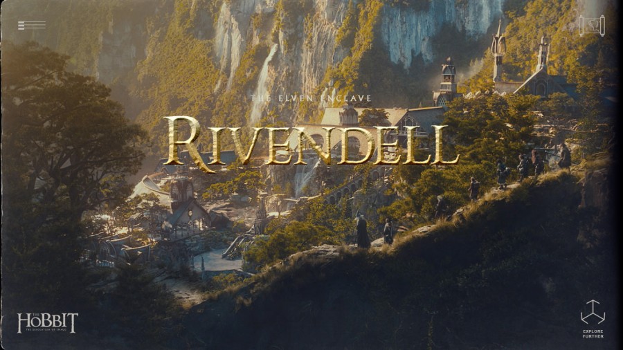 The Hobbit A Journey to Middle-Earth Web Experience awesome web design of the week