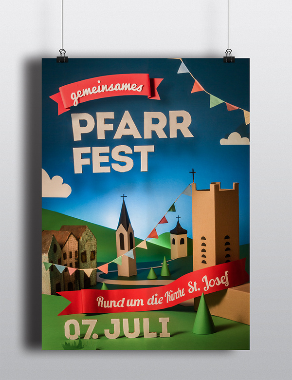 PFARR Fest poster by Christian Solf Paper modelling for Inspiration