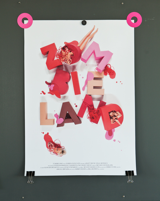 Zombieland Poster by Carol Wanitzek Paper modelling for Inspiration