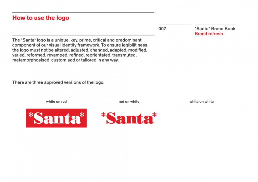 Quietroom Santa Brand Book Brand Book