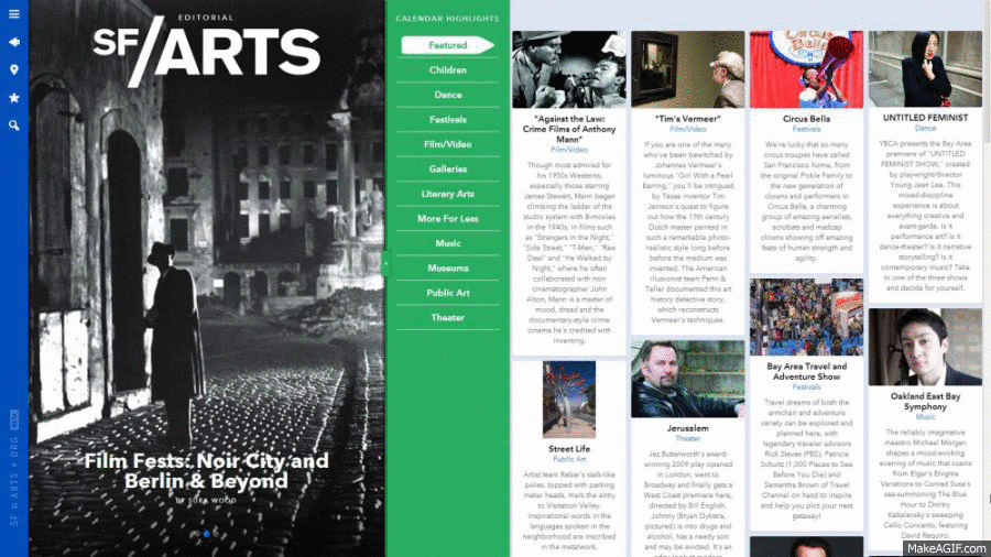 Awesome Web Design of the Week: SF/ARTS