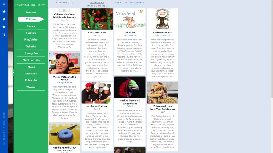 Awesome Web Design of the Week: SF/ARTS