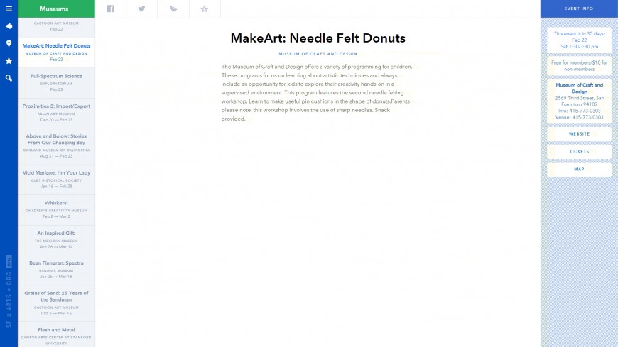 Awesome Web Design of the Week: SF/ARTS