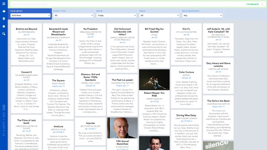 Awesome Web Design of the Week: SF/ARTS