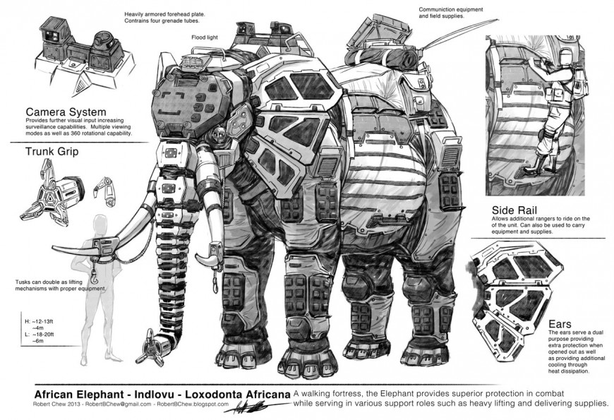 Afdeling halvleder siv Artist Supports Anti-Poaching Campaign Through a Series of Animal Inspired  Robot Illustrations