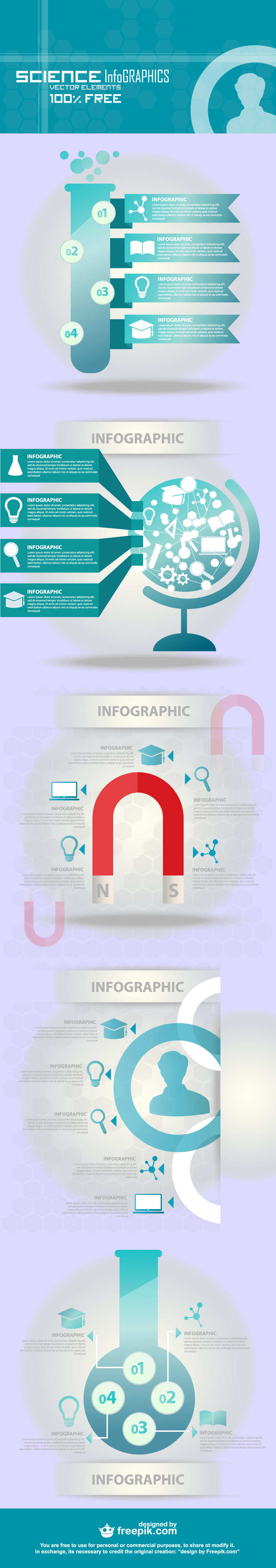 Free Vector Pack: Science Infographic Elements Free Vector Pack: Science Infographic Elements