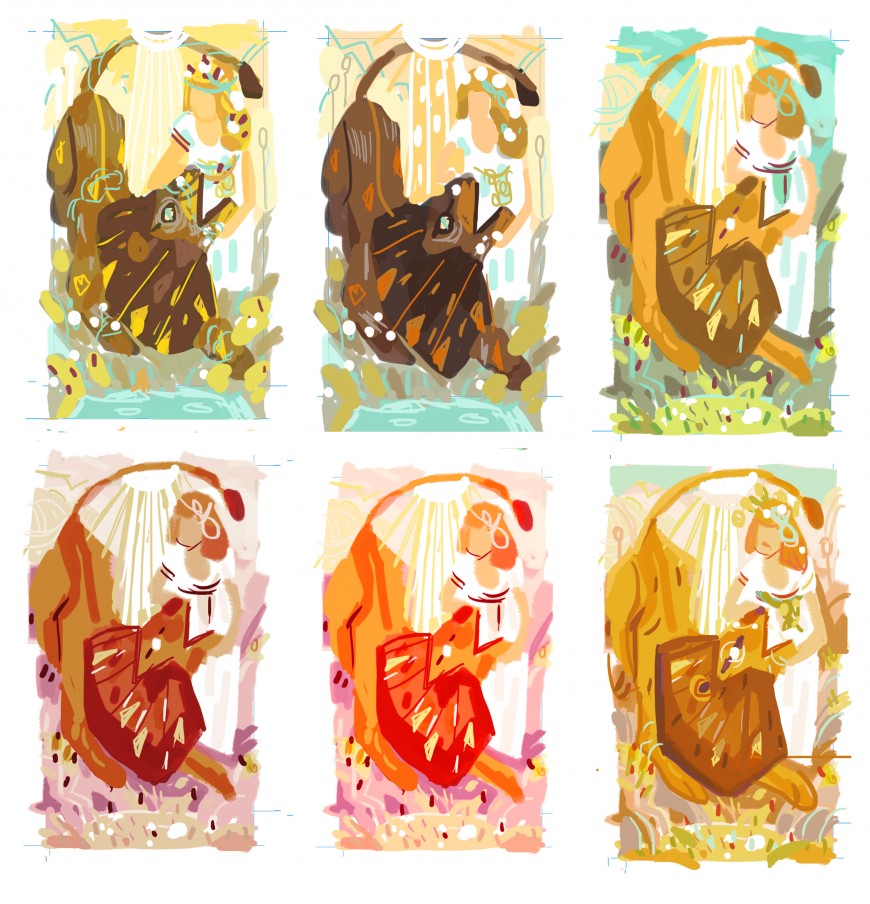 color sketches for tarotcard