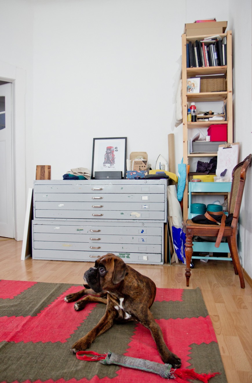 sewingspace_and our dog Elmo