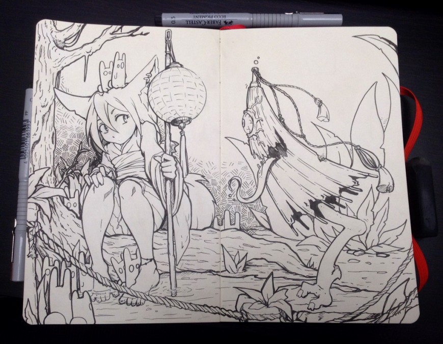 Moleskine: Tsukumogami by Kate-FoX Moleskine: Tsukumogami by Kate-FoX