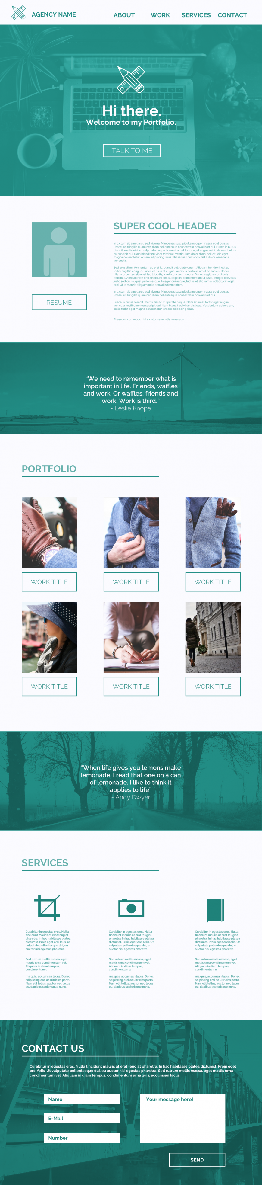 One Page Webdesign from YouTheDesigner
