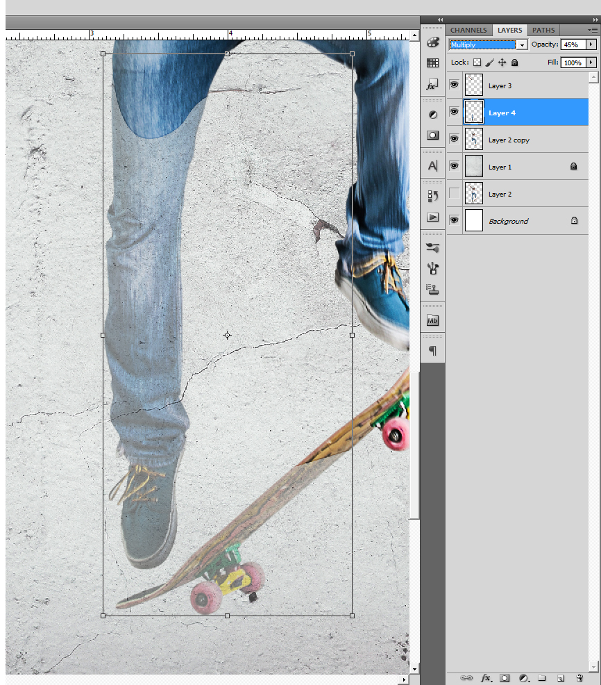 Step 12 - Multiply - 45opacity