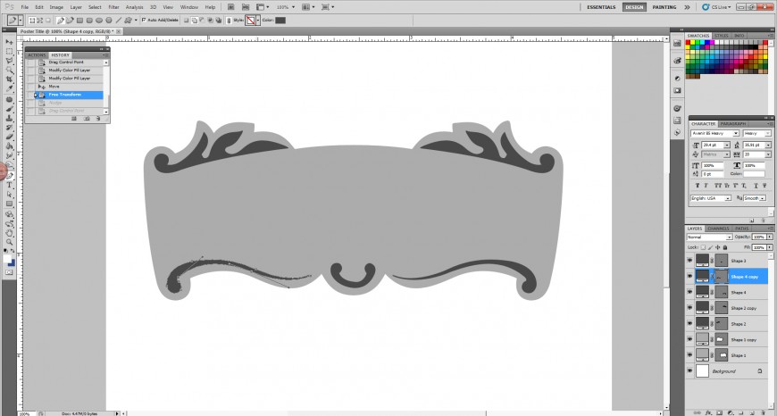2_Create banner Vector using pentool
