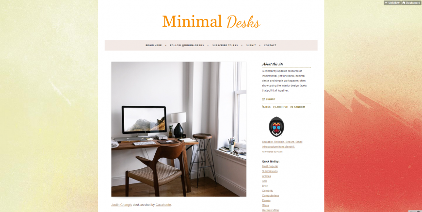 Minimal Desks Simple workspaces interior design