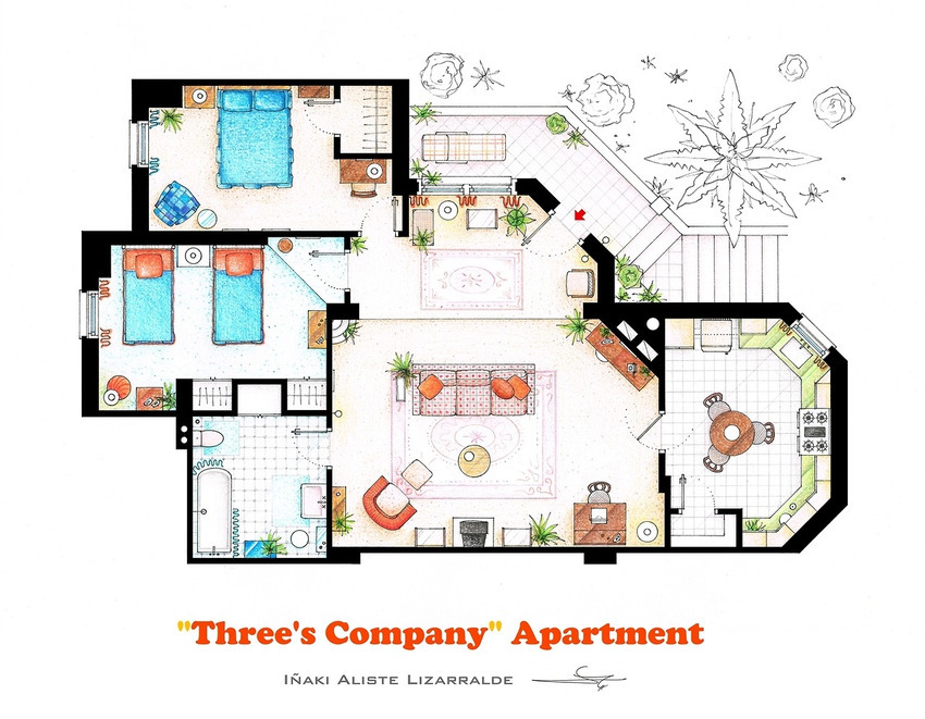 Floor Plans Of Famous Fictional Houses And Apartments