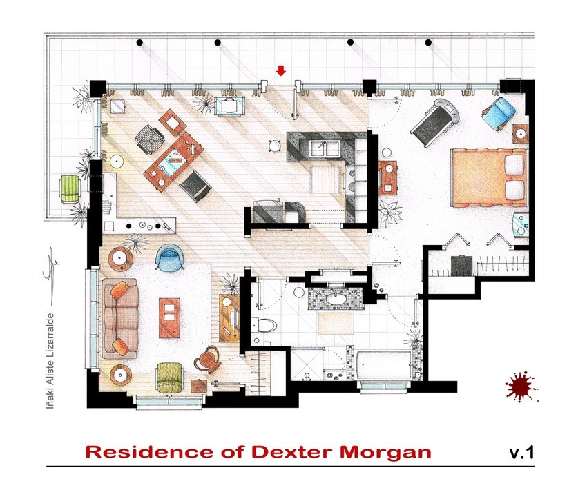 Floor Plans Of Famous Fictional Houses And Apartments