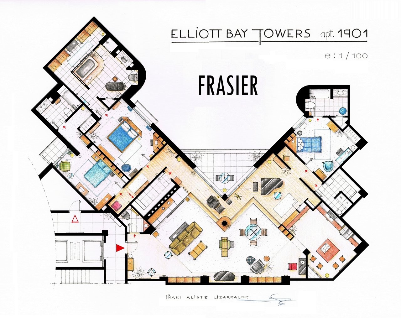 Floor Plans Of Famous Fictional Houses And Apartments Floor Plans Of Famous Fictional Houses And Apartments